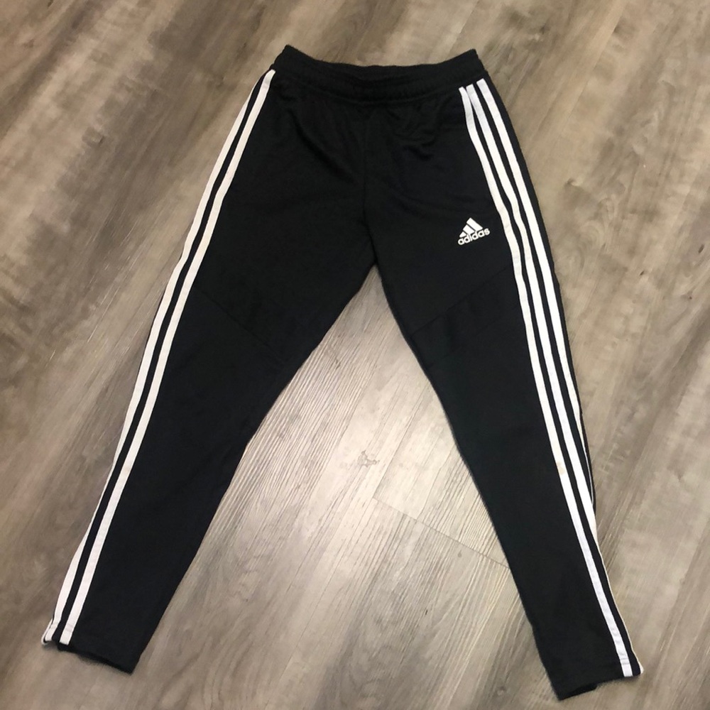 Adidas black/white soccer pants - Small